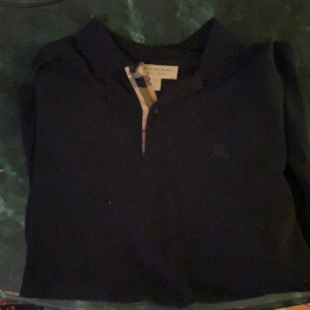 Navy Blue Burberry Polo